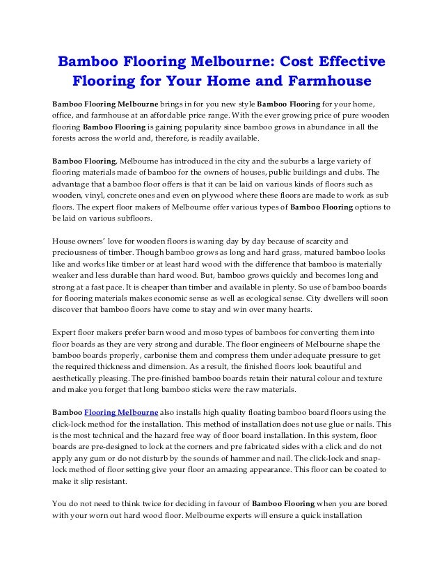 Bamboo flooring melbourne cost effective flooring for your home and