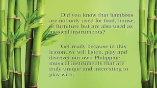 Bamboo instruments for Music 4 | PPT