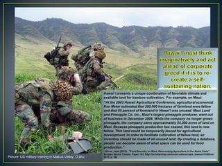 Picture: US military training in Makua Valley, O’ahu
 