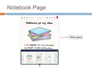 Notebook Page




                Work space
 