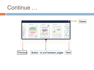 Continue …

                                                      Delete




   Previous   Button : to surf between pages   Next
 