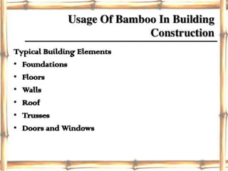 Bamboo roofing sheets