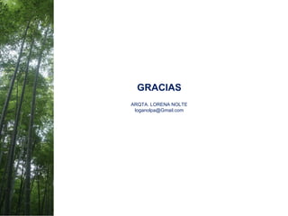 GRACIAS
ARQTA. LORENA NOLTE
loganolpa@Gmail.com
 