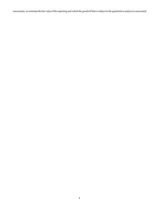 8
assessment, weestimatethefairvalueofthereportingunit whichthegoodwillthatissubjecttothequantitativeanalysisisassociated
 