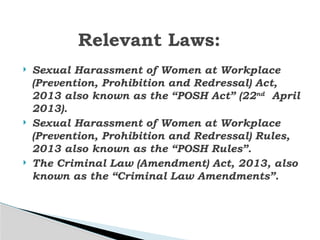 understanding sexual harassment at workplace | PPTX