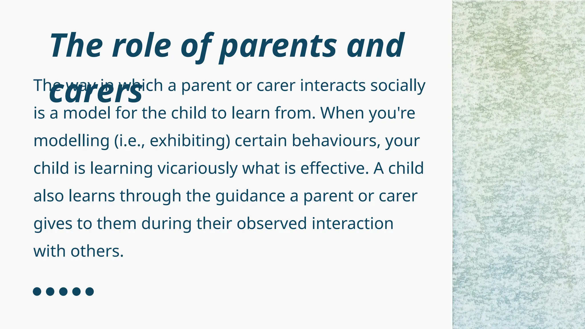 The role of parents and teachers in teaching Social skills to children ...