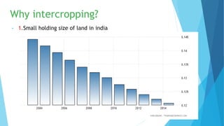 Why intercropping?
• 1.Small holding size of land in india
 