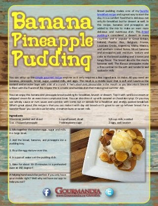 Banana pineapple pudding