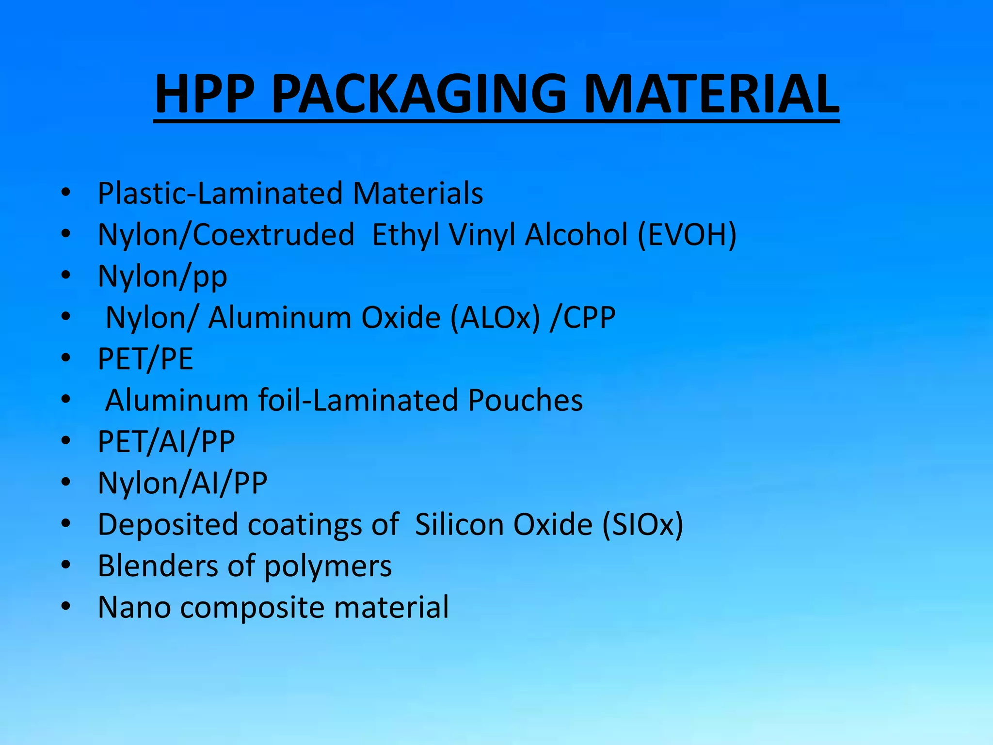 HIGH pressure processing | PPTX