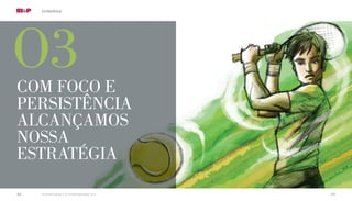 AGUARDANDO
NOVO FINAL
DO TEXTO DA
CHAMADA
O3
estratégia
COM FOCO e
perSISTênCIa
alCançaMOS
nOSSa
eSTraTÉgIa
RELATÓRIO ANUAL E DE SUSTENTABILIDADE 201342 43
 