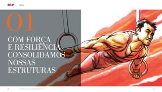 COM FOrça
e reSIlIênCIa
COnSOlIDaMOS
nOSSaS
eSTruTuraS
O1
perfil
RELATÓRIO ANUAL E DE SUSTENTABILIDADE 20138 9
 