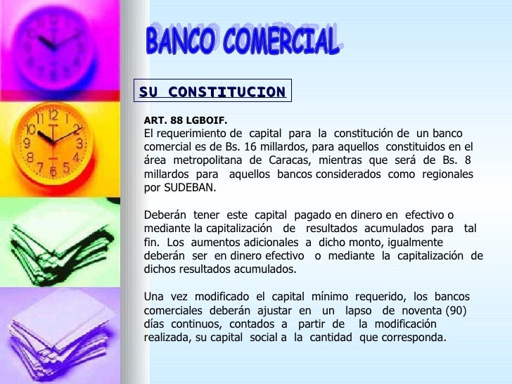 Banco comerciales