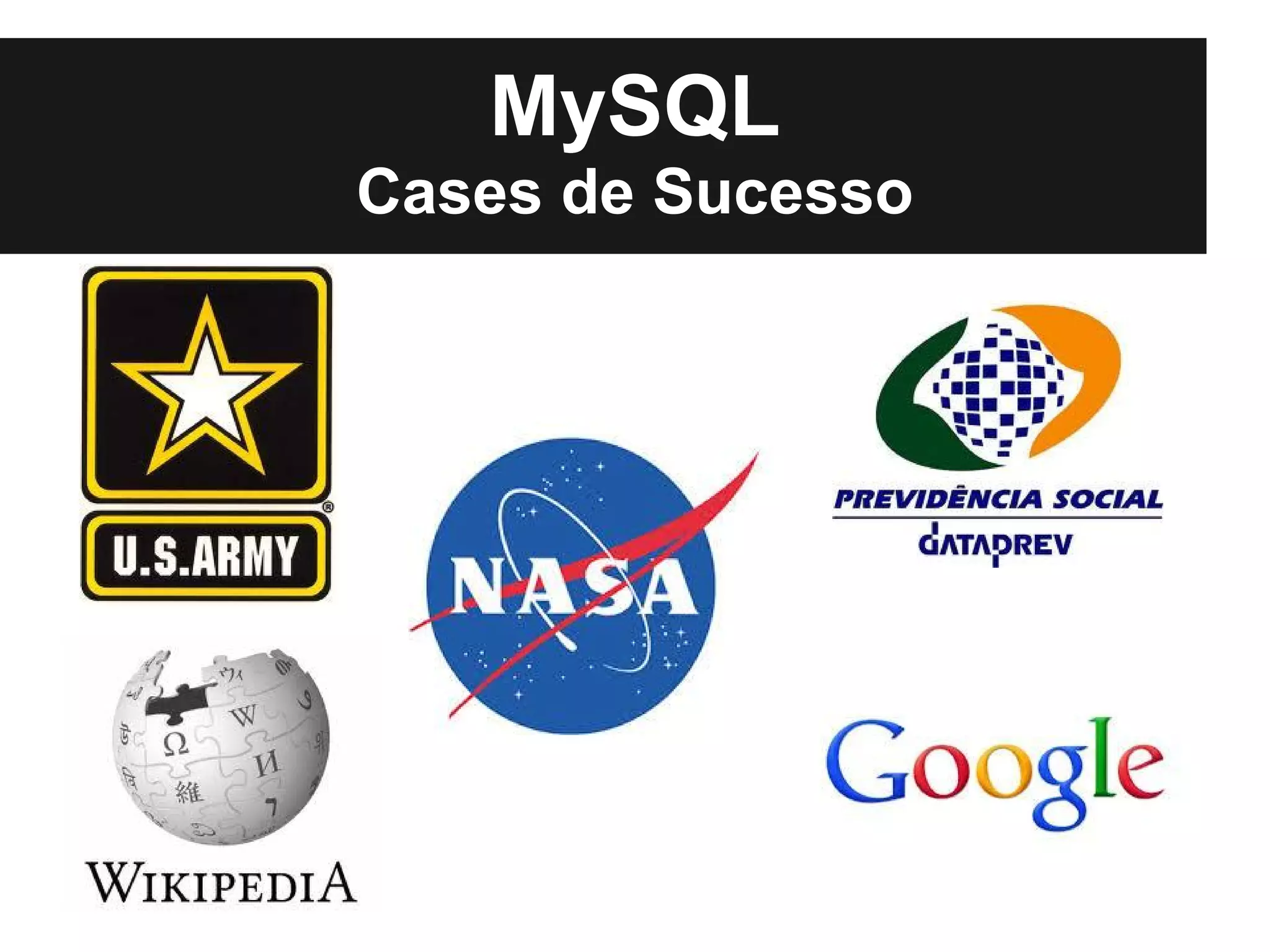 MySQL
Cases de Sucesso
 