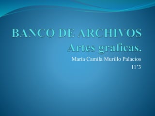 María Camila Murillo Palacios 
11’3 
 