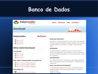 Banco de Dados




         Cleber @ Tavares Junior .com
 