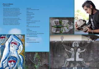 Público-alvo
Turistas e comunidade em geral
Local
Ateliê do artista
Duração da atividade
40 minutos
Tamanho dos grupos
4 a 10 pessoas
Frequência
De 15 em 15 dias (sábados, às 16h)
Antecedência da reserva
15 dias
Inclui
Desenho executado pelo visitante
Contato
Zildo Marques
81 3266.4307 / 8891.8348
Rua Sena Madureira, 98 – Alto José Bonifácio
CEP 52080-160 – Recife/PE
zildomarques@hotmail.com
Roteiro
Conhecendo o território
Preço (clique para consultar tabela)
Riscos e rabiscos
Zildo Marques
Nesta atividade, a oportunidade única de
estar lado a lado com a arte e também com
Zildo Marques, que abre seu ateliê para os
visitantes“brincarem”com a imaginação. E
ouvirem“causos”contados pelo próprio artista
sobre os acontecimentos mais importantes
da Bomba do Hemetério. Haja história...
A oficina de desenho promovida por Zildo
Marques ocorre quinzenalmente, aos sábados,
às 16 horas. Lá o turista pode conhecer
bem de perto o trabalho do artista, que
brinca com a imaginação e criatividade dos
interessados. A atividade dura 40 minutos.
35
 