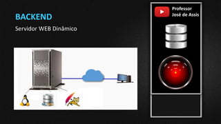 Professor
José de Assis
BACKEND
Servidor WEB Dinâmico
 