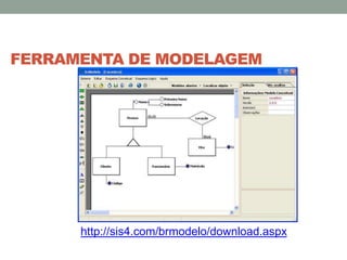 FERRAMENTA DE MODELAGEM
http://sis4.com/brmodelo/download.aspx
 
