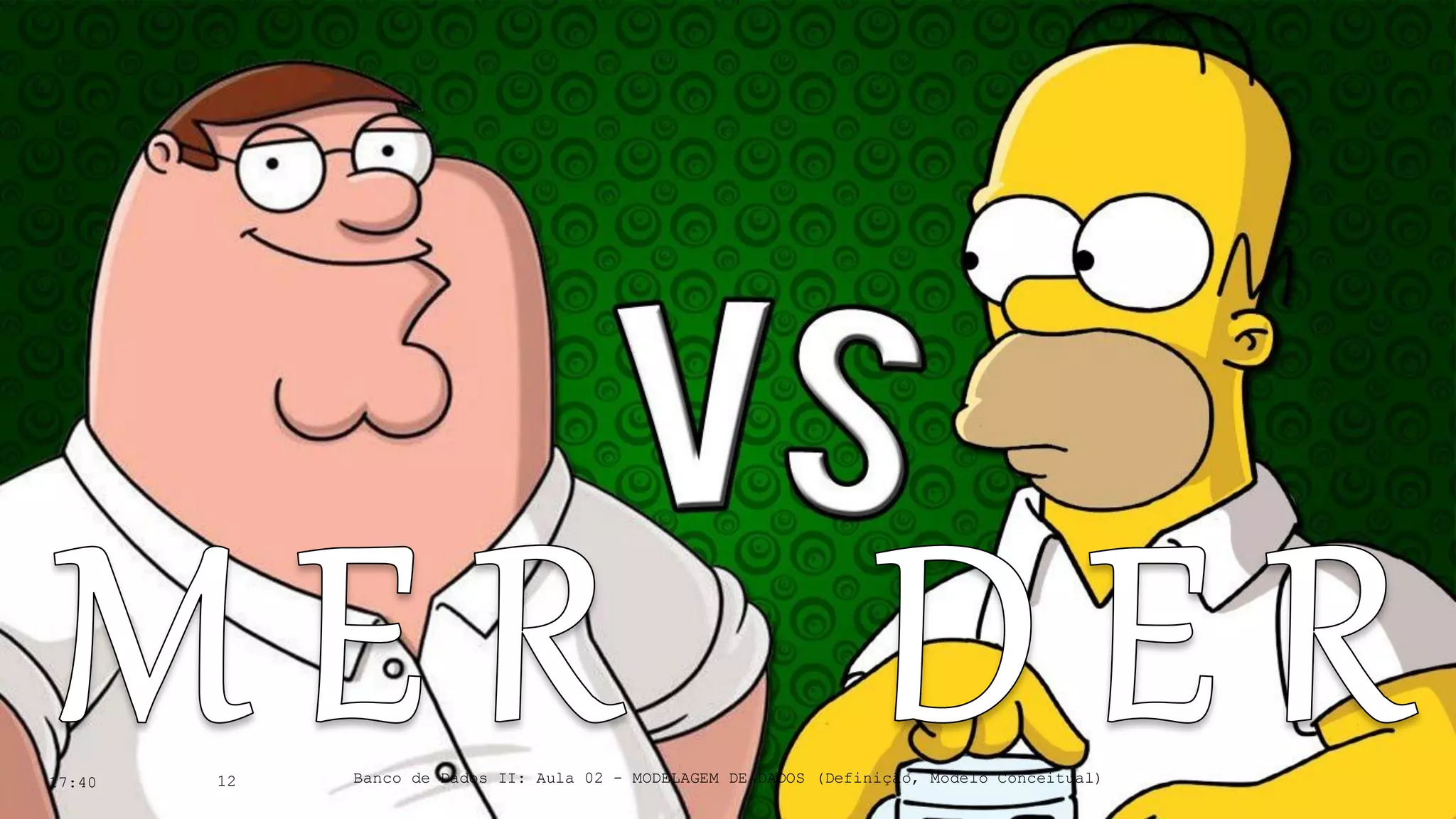 17:40 12 Banco de Dados II: Aula 02 - MODELAGEM DE DADOS (Definição, Modelo Conceitual)
 