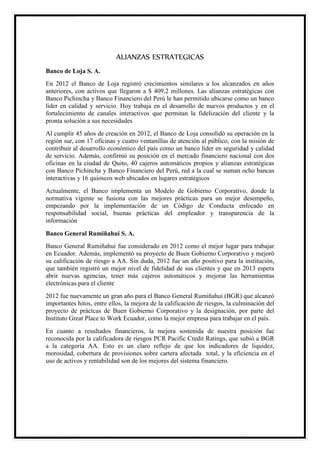 Trabajo investigativo - Valoración de  Banco del Pichincha Portoviejo - Manabí
