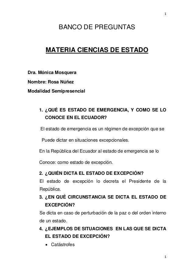 banco de preguntas para enviar