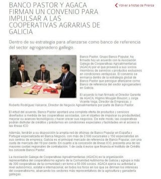 Ángel Ron firma un acuerdo con AGACA para impulsar las cooperativas agrarias de Galicia