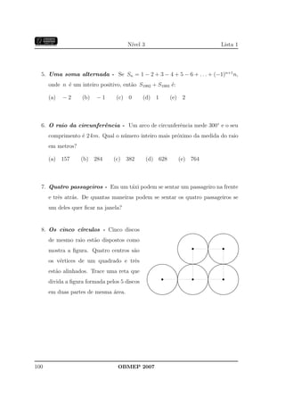 Banco Questoes 2007 Da Obmep