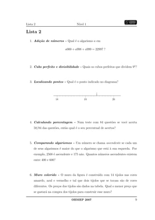 Banco Questoes 2007 Da Obmep