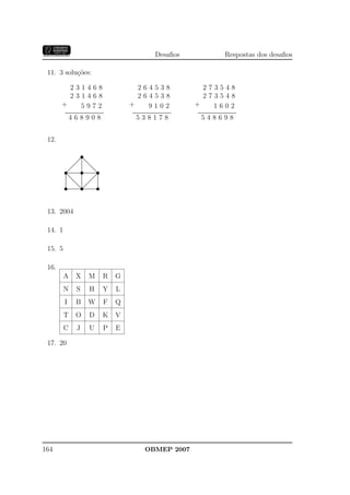 Banco Questoes 2007 Da Obmep
