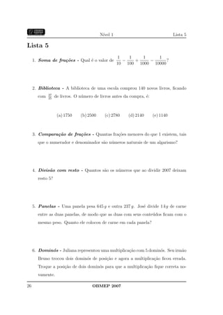 Banco Questoes 2007 Da Obmep