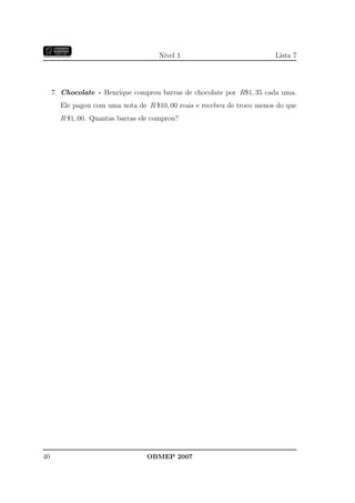 Banco Questoes 2007 Da Obmep