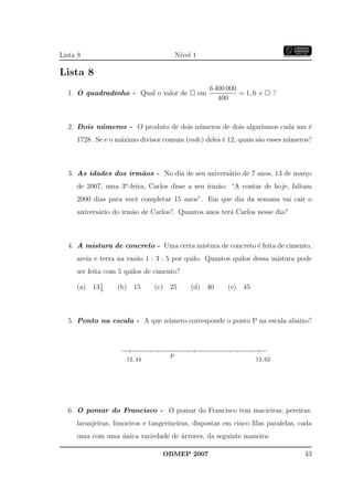 Banco Questoes 2007 Da Obmep