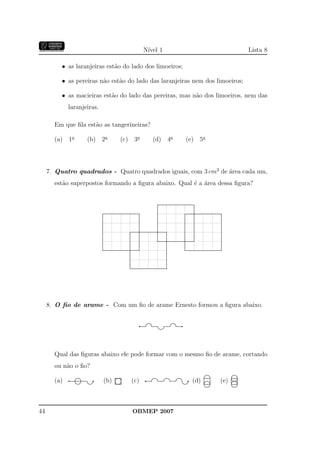 Banco Questoes 2007 Da Obmep