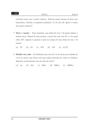 Banco Questoes 2007 Da Obmep