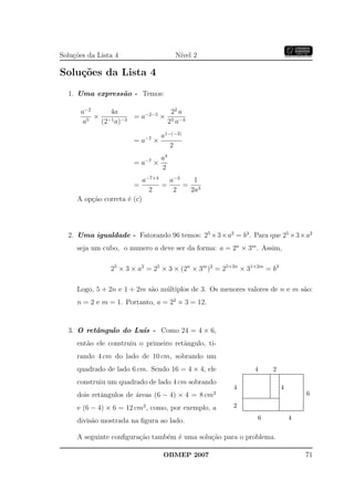 Banco Questoes 2007 Da Obmep