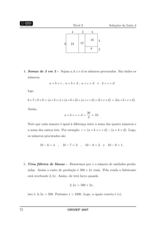 Banco Questoes 2007 Da Obmep