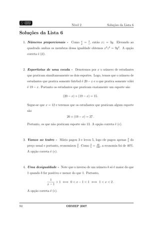 Banco Questoes 2007 Da Obmep