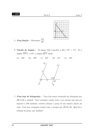 Banco Questoes 2007 Da Obmep