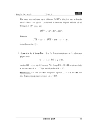 Banco Questoes 2007 Da Obmep