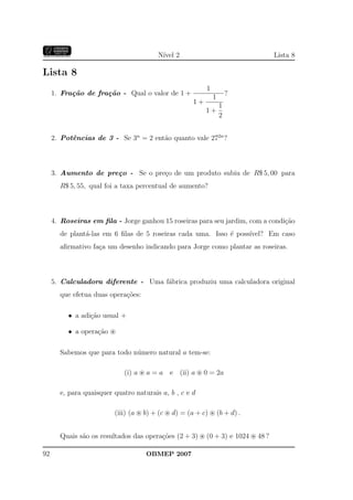 Banco Questoes 2007 Da Obmep