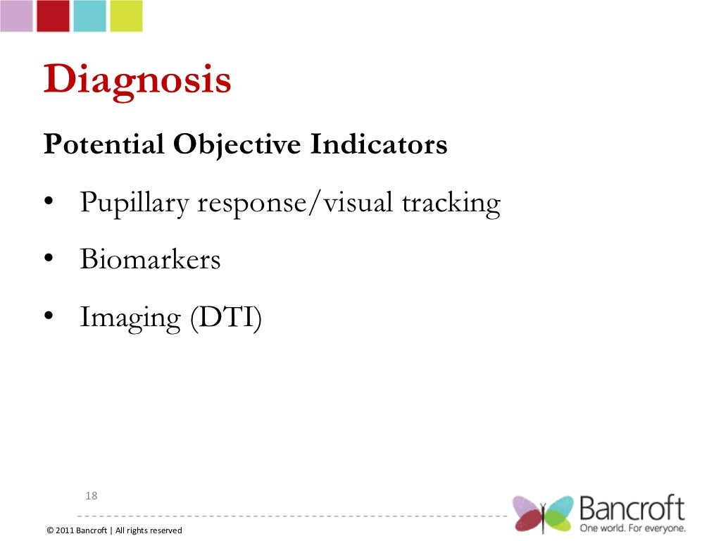 Diagnosis Potential Objective Indicators