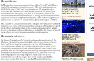 The future of the 2.5 GHz band in Mexico. 