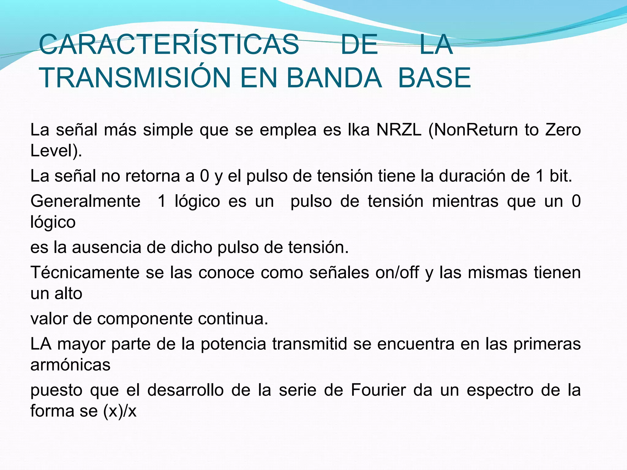 Banda Data Banda base y banada ancha | PPT