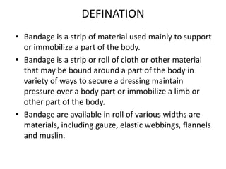 Bandage information discount