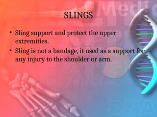 bandage procedure on a wound to prevent infection and control bleeding ...