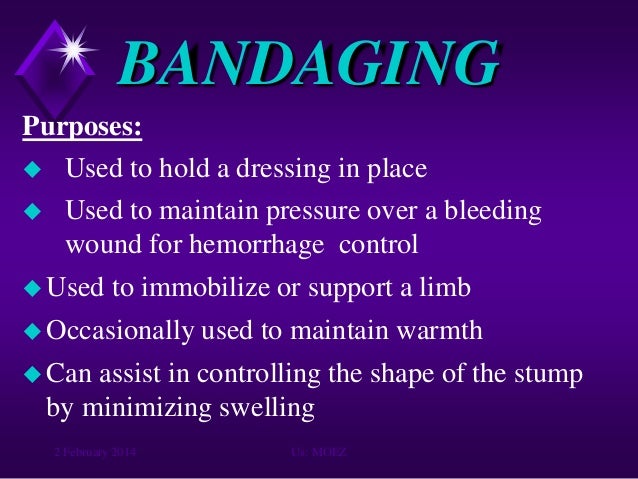 purpose of bandaging