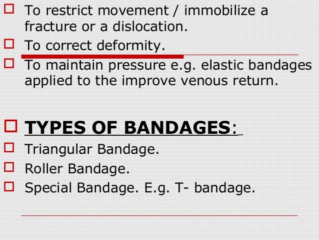 what is the meaning of bandage