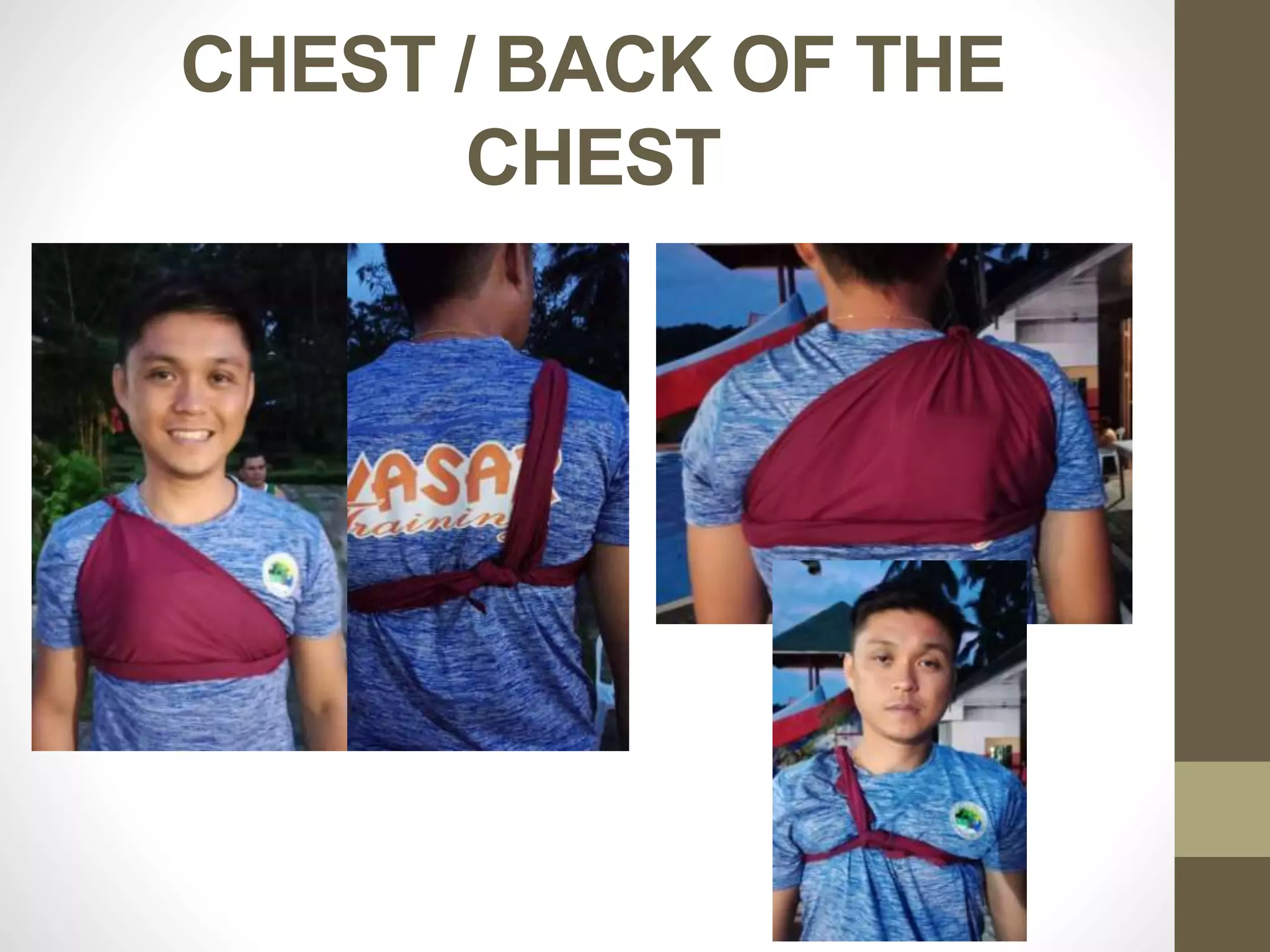 CHEST / BACK OF THE
CHEST