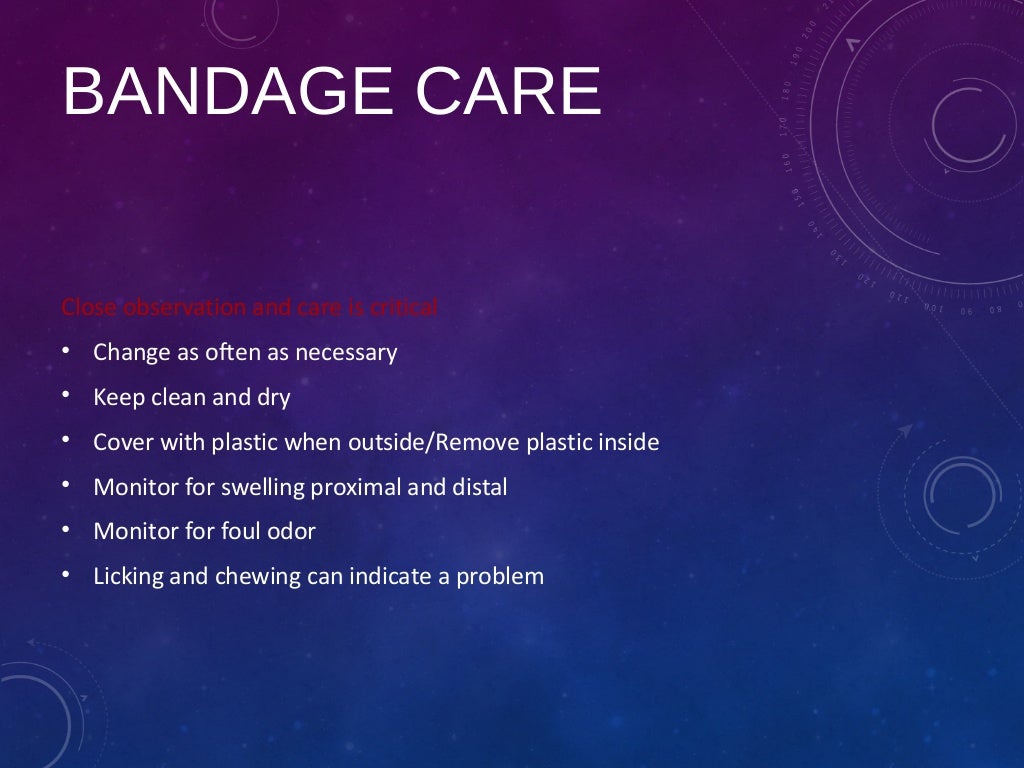 Bandaging principles and techniques