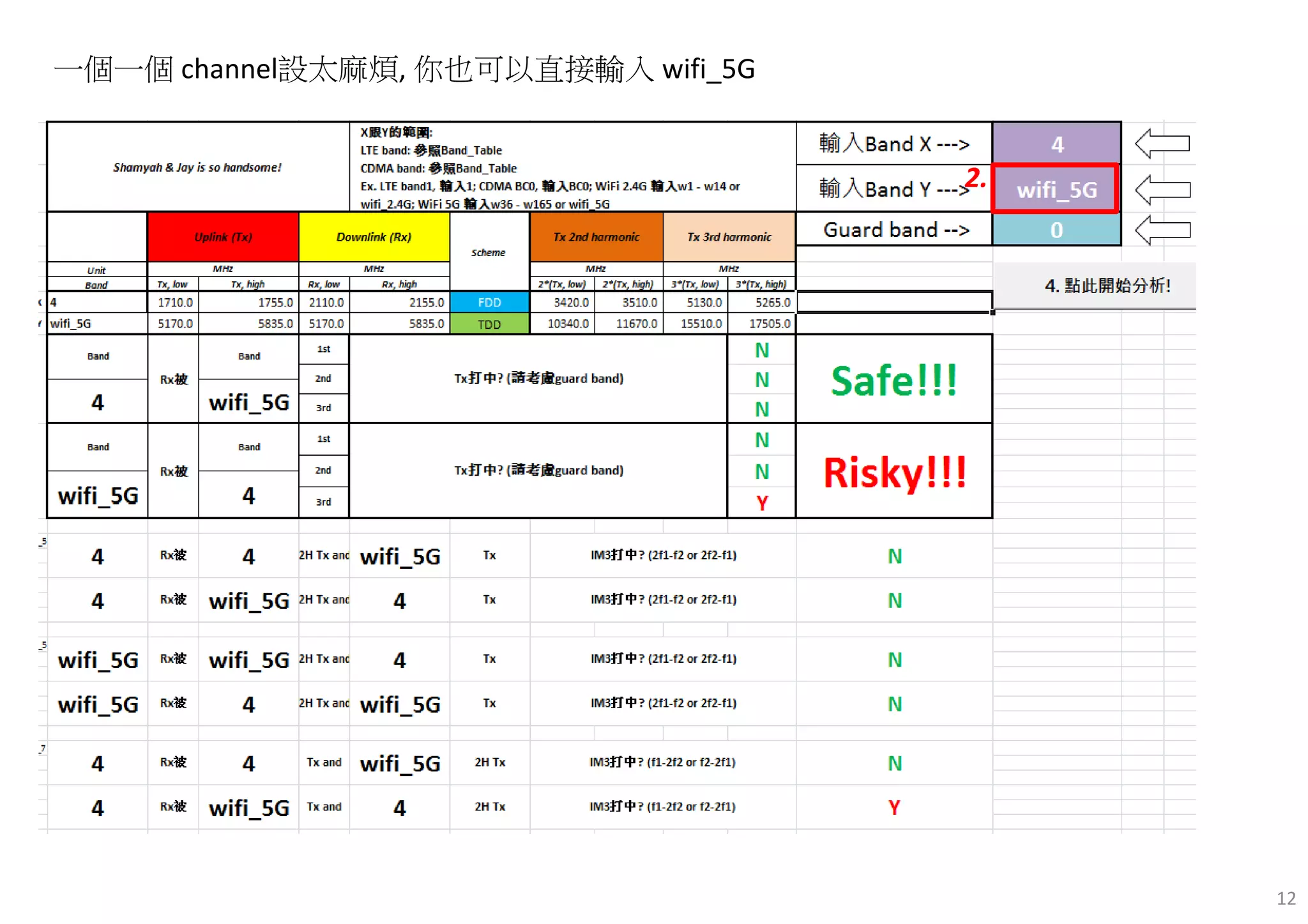 12
一個一個 channel設太麻煩, 你也可以直接輸入 wifi_5G
2.
 
